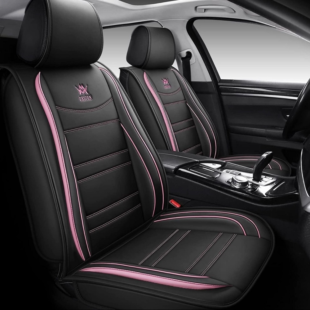 PINK faux leather car seats 💕🧸